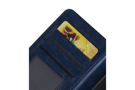 BAOHU Hoesje Geschikt voor Huawei Y7 / Y7 Prime - Portemonnee booktype wallet Donkerblauw