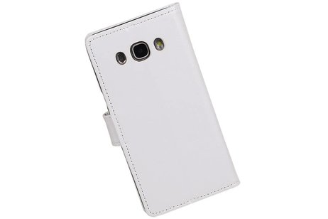 BAOHU Hoesje Geschikt voor Samsung Galaxy J7 2016 - Portemonnee hoesje booktype wallet case Wit