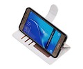 BAOHU Hoesje Geschikt voor Samsung Galaxy J7 2016 - Portemonnee hoesje booktype wallet case Wit