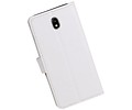BAOHU Hoesje Geschikt voor Samsung Galaxy J7 2017 - Portemonnee hoesje booktype wallet case Wit