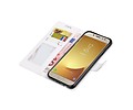 BAOHU Hoesje Geschikt voor Samsung Galaxy J7 2017 - Portemonnee hoesje booktype wallet case Wit