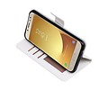 BAOHU Hoesje Geschikt voor Samsung Galaxy J7 2017 - Portemonnee hoesje booktype wallet case Wit
