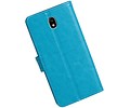 BAOHU Hoesje Geschikt voor Samsung Galaxy J7 2017 - Portemonnee hoesje booktype wallet Turquoise