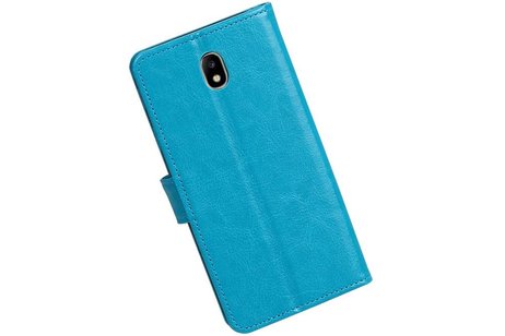 BAOHU Hoesje Geschikt voor Samsung Galaxy J7 2017 - Portemonnee hoesje booktype wallet Turquoise