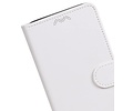 Moto C Portemonnee hoesje booktype wallet case Wit