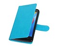 Moto C Portemonnee hoesje booktype wallet case Turquoise