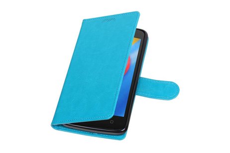BAOHU Hoesje Geschikt voor Motorola Moto C - Portemonnee hoesje booktype wallet case Turquoise