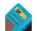 BAOHU Hoesje Geschikt voor Motorola Moto C - Portemonnee hoesje booktype wallet case Turquoise