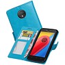 BAOHU Moto C Portemonnee hoesje booktype wallet case Turquoise