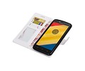 BAOHU Hoesje Geschikt voor Motorola Moto C Plus - Portemonnee hoesje booktype wallet case Wit