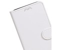 Hoesje Geschikt voor Motorola Moto C Plus - Portemonnee hoesje booktype wallet case Wit