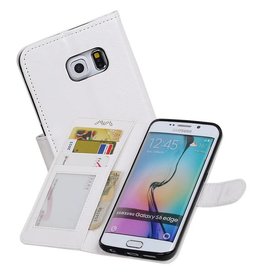 BAOHU Samsung Galaxy S6 Edge Portemonnee hoesje booktype wallet case Wit