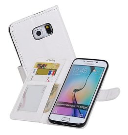 Samsung Galaxy S6 Edge Portemonnee hoesje booktype wallet case Wit