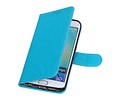 BAOHU Hoesje Geschikt voor Samsung Galaxy S6 Edge - Portemonnee hoesje booktype wallet Turquoise