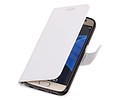 BAOHU Hoesje Geschikt voor Samsung Galaxy S7 - Portemonnee hoesje booktype wallet case Wit