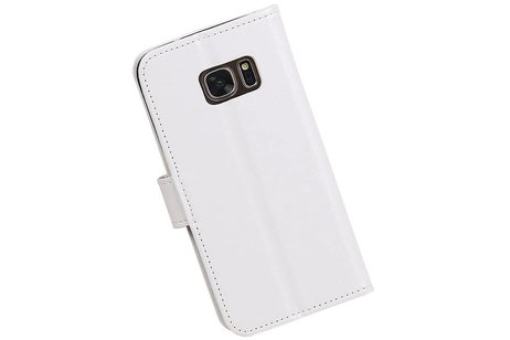 Galaxy S7 Portemonnee hoesje booktype wallet case Wit