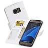 Samsung Galaxy S7 Portemonnee hoesje booktype wallet case Wit