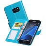 Samsung Galaxy S7 Edge Portemonnee hoesje booktype wallet Turquoise