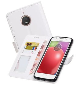 BAOHU Moto E4 Plus Portemonnee hoesje booktype wallet case Wit