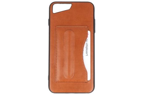 BAOHU Standing TPU Wallet Case - HoesjeGeschikt voor iPhone 8 Plus / 7Plus Bruin