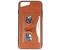 BAOHU Standing TPU Wallet Case - HoesjeGeschikt voor iPhone 8 Plus / 7Plus Bruin