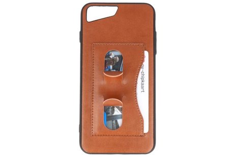 BAOHU Standing TPU Wallet Case - HoesjeGeschikt voor iPhone 8 Plus / 7Plus Bruin