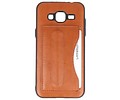 BAOHU Standing TPU Wallet Case - Hoesje Geschikt voor Samsung Galaxy J3 / J3 2016 Bruin