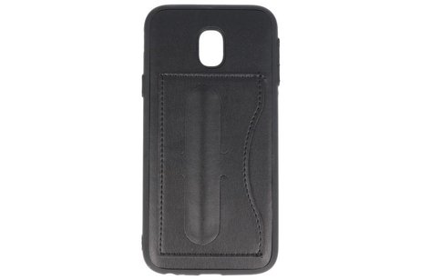 BAOHU Standing TPU Wallet Case - Hoesje Geschikt voor Samsung Galaxy J3 2017 Zwart