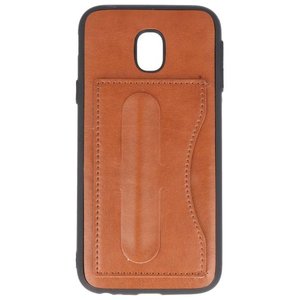 BAOHU Standing TPU Wallet Case - Hoesje Geschikt voor Samsung Galaxy J3 2017 Bruin