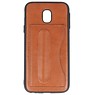 BAOHU Standing TPU Wallet Case voor Samsung Galaxy J3 2017 Bruin