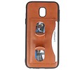 Standing TPU Wallet Case voor Galaxy J3 2017 Bruin