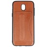 BAOHU Standing TPU Wallet Case voor Samsung Galaxy J5 2017 Bruin