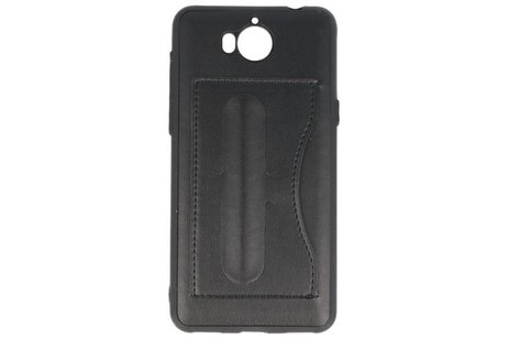 BAOHU Standing TPU Wallet Case - Geschikt voor Huawei Y5 2017 Zwart