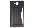 BAOHU Standing TPU Wallet Case - Geschikt voor Huawei Y5 2017 Zwart