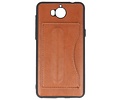 BAOHU Standing TPU Wallet Case - Geschikt voor Huawei Y5 2017 Bruin