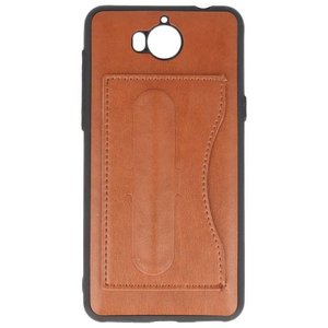 BAOHU Standing TPU Wallet Case - Geschikt voor Huawei Y5 2017 Bruin