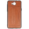 BAOHU Standing TPU Wallet Case voor Huawei Y5 2017 Bruin