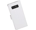 BAOHU Hoesje Geschikt voor Samsung Galaxy Note 8 - Portemonnee hoesje booktype wallet case Wit