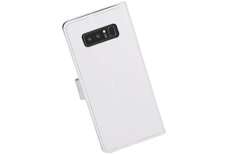 BAOHU Hoesje Geschikt voor Samsung Galaxy Note 8 - Portemonnee hoesje booktype wallet case Wit