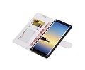 BAOHU Hoesje Geschikt voor Samsung Galaxy Note 8 - Portemonnee hoesje booktype wallet case Wit
