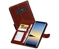 Galaxy Note 8 Portemonnee hoesje booktype wallet case Bruin