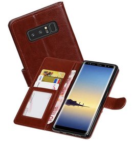 Samsung Galaxy Note 8 Portemonnee hoesje booktype wallet case Bruin