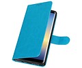 BAOHU Hoesje Geschikt voor Samsung Galaxy Note 8 - Portemonnee hoesje booktype wallet case Turquoise