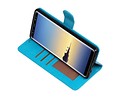 BAOHU Hoesje Geschikt voor Samsung Galaxy Note 8 - Portemonnee hoesje booktype wallet case Turquoise