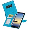 Samsung Galaxy Note 8 Portemonnee hoesje booktype wallet case Turquoise