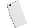 BAOHU Hoesje Geschikt voor Huawei P8 Lite - Portemonnee hoesje booktype wallet case Wit