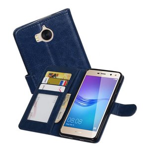 Huawei Y5 / Y6 2017 Portemonnee booktype wallet Donkerblauw