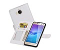 BAOHU Hoesje Geschikt voor Huawei Y5 / Y6 2017 - Portemonnee booktype wallet case Wit