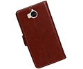 Huawei Y5 / Y6 2017 Portemonnee booktype wallet case Bruin