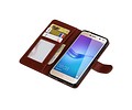 BAOHU Hoesje Geschikt voor Huawei Y5 / Y6 2017 - Portemonnee booktype wallet case Bruin
